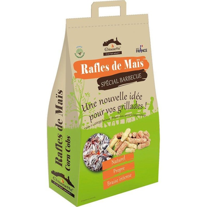 Allume feu rafle de maïs BBQ 4kg - Combustible écologique pour barbecue