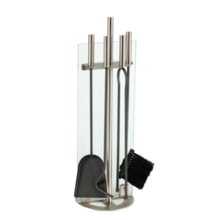 Serviteur Glass 4 Accessoires Gris - H 50 Cm