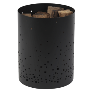 Range-bûches Ephemer noir givré