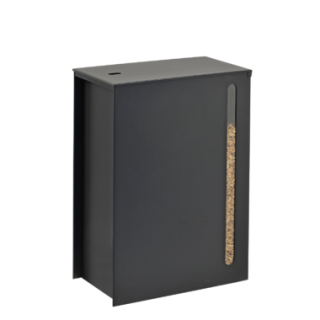 Emmagatzematge de pellets negre de càrrega sobre rodes per a estufes de pellets - Capska