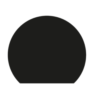 Round cut floor plate in black steel for fireplaces and wood stoves - Capska
