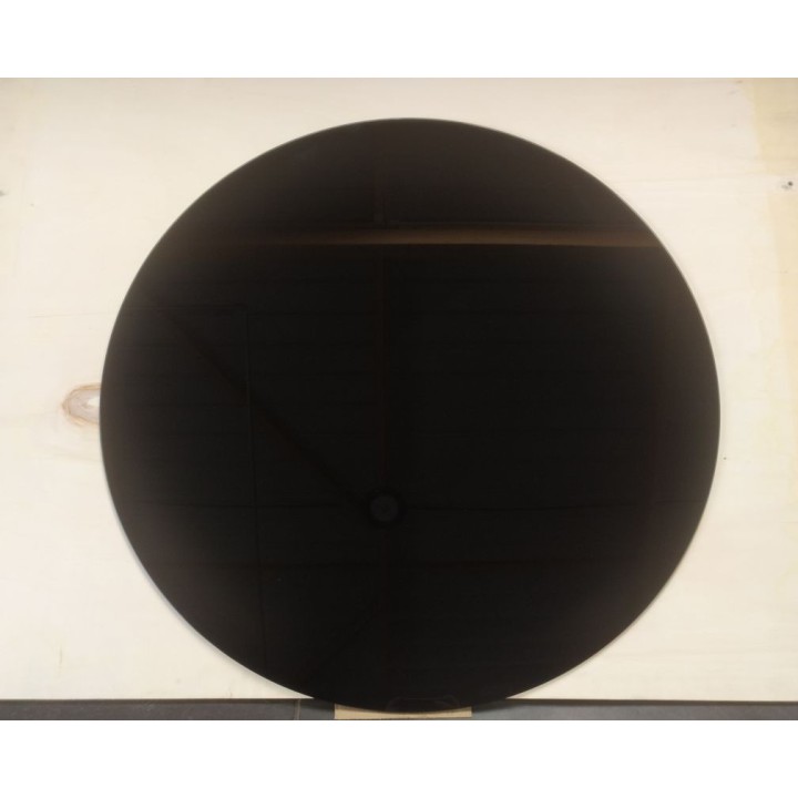 Premium Round Black Lacquered Glass Floor Plate - Ø1000mm