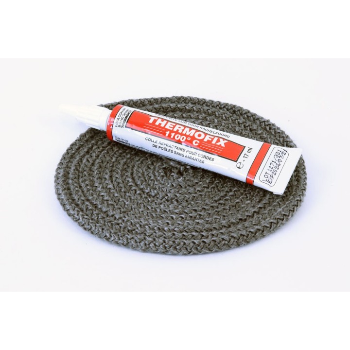 Round Braided Gasket ø 5 mm x 2,5 m + glue - Capska