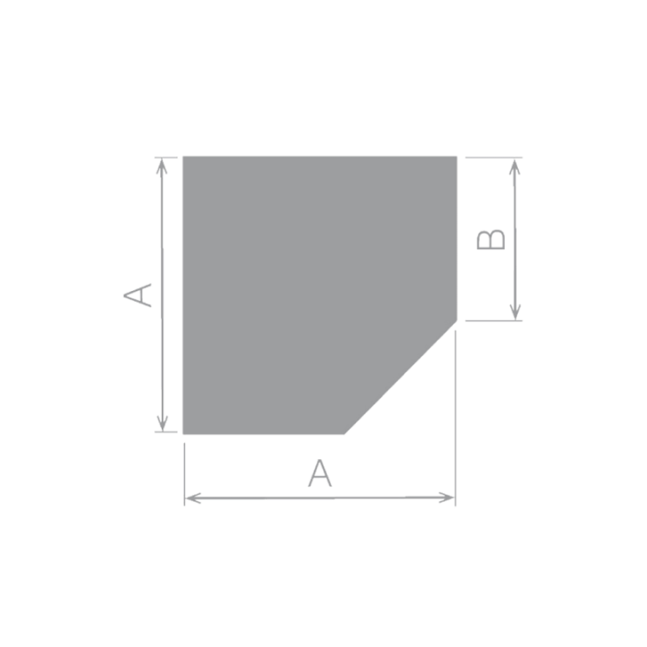 Glasbodenplatte in Pentagonform 110x110cm - Capska