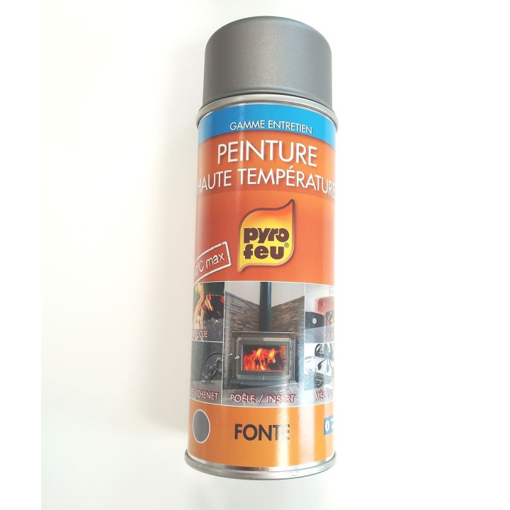 Peinture haute température en spray couleur fonte pour poele, insert, four ou BBQ - Capska