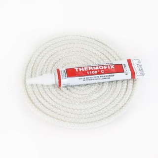 Round Braided Gasket (white) ø 5 mm x 2,5 m + glue - Capska