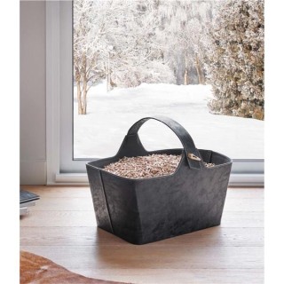 Contenitore portaoggetti in legno grigio antracite Yotta - Capska