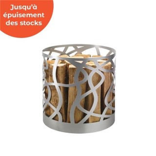 VOLUTO Stahlgrauer Holzscheithalter - Capska