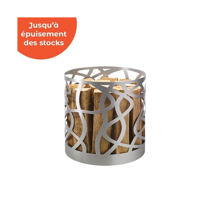Porte bûches VOLUTO Gris Acier - Capska