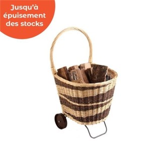 Wicker log trolley ODYSSEE - Dixneuf