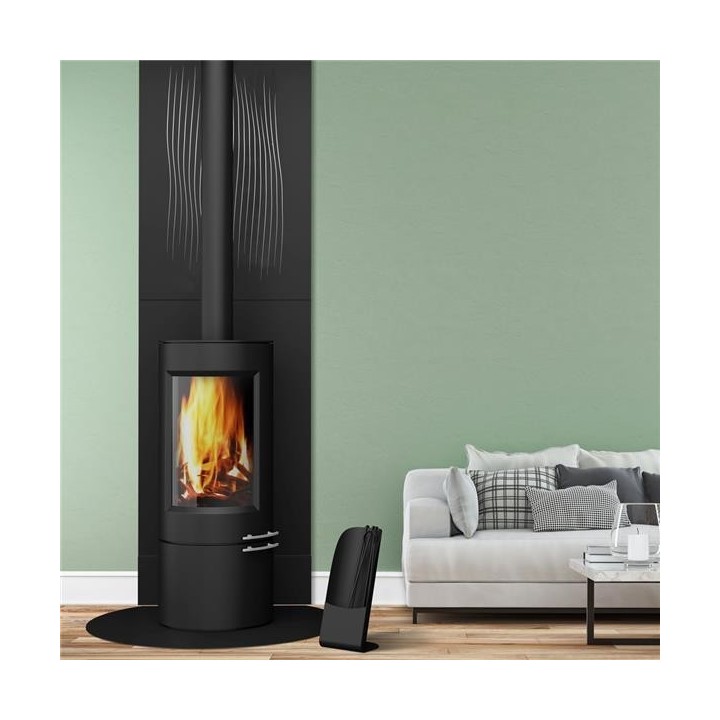 Habillage plinthe haut pour protection murale en noir givré - Dixneuf