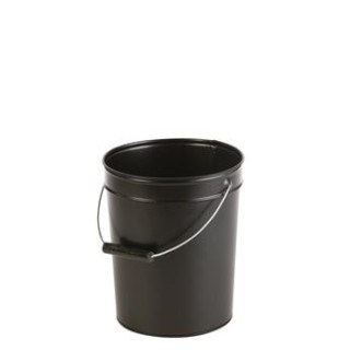 Cubo de cenizas de metal galvanizado negro - Capska