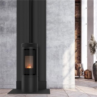 Herd-Wandschutz aus mattiertem schwarzem Stahl – Capska