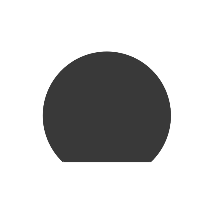 Piastra di base rotonda in acciaio grigio per caminetti e stufe a legna - Capska