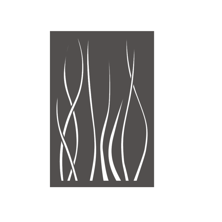 Graue Ondulis-Platte - Höhe 120 cm zum Wandschutz von Holz- oder Pelletöfen - Capska