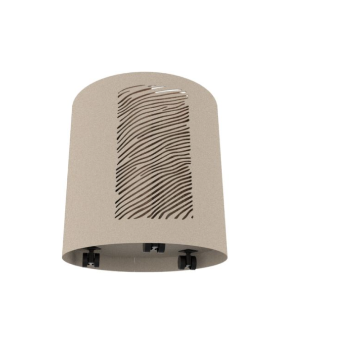 Moderner Holzständer aus sandfarbenem Stahl - Capska