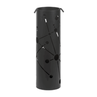 Kaminbesteck Dixneuf Spektra schwarz gefrostet 4-teilig