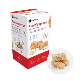 Box Flam'Express Dixneuf - Espositore 60 scatole accendifuoco lana di legno