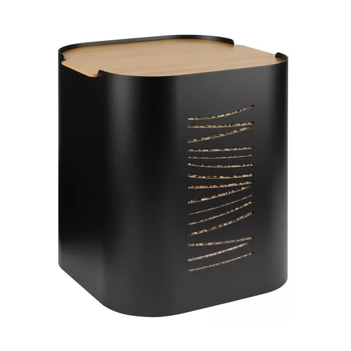 Réserve à granulés Dixneuf Stepia couvercle bambou noir givré N3