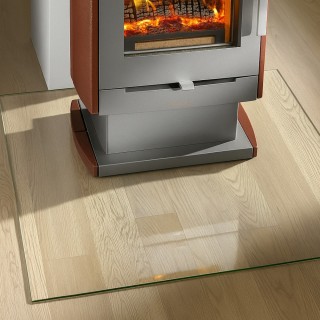 Quadratische Glassockel 110x110cm für Holzöfen - Capska