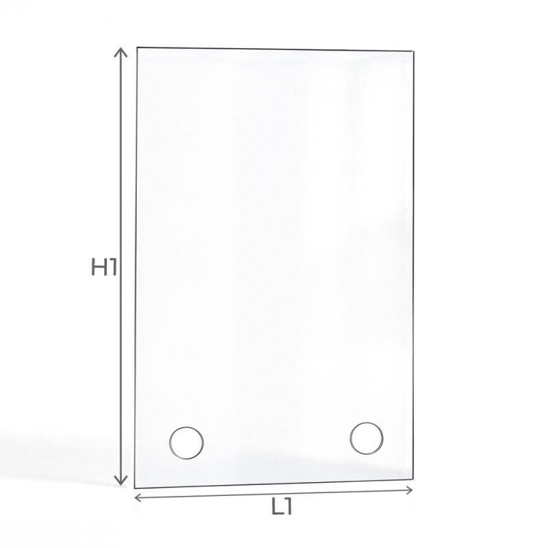 Vidrio plano rectángulo o cuadrado en vidrio vitrocerámico para insert o estufa de leña - Capska