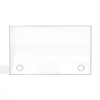 Kaminglas mit Bohrung nach Maß – rechteckig & flach - Capska