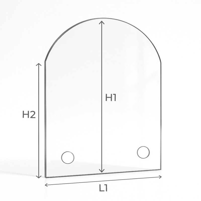 Taglio su misura di vetro temperato curvato - Capska