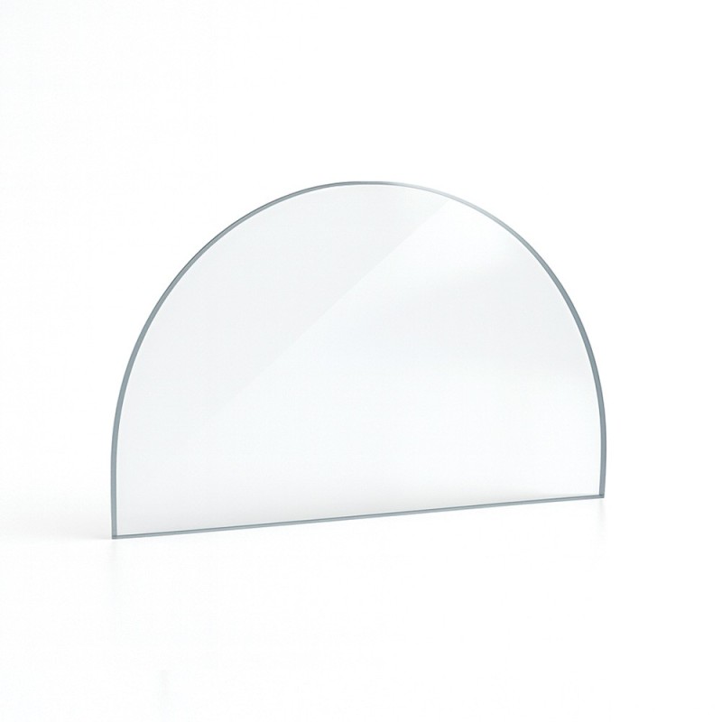 Vitre plate en demi-cercle 4 mm sur mesure