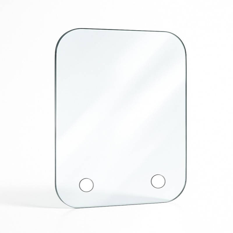 Vidrio plano con 4 ángulos redondeados en vidrio vitrocerámico para insert o estufa de leña - Capska