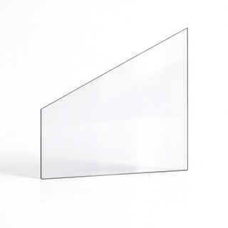 Glass for log burner or fireplace in trapezium shape 4mm - Capska