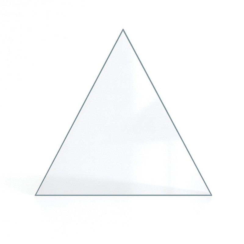 Vitre plate de forme triangulaire 5 mm sur mesure