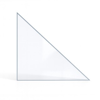 Vitre plate de forme triangle rectangle