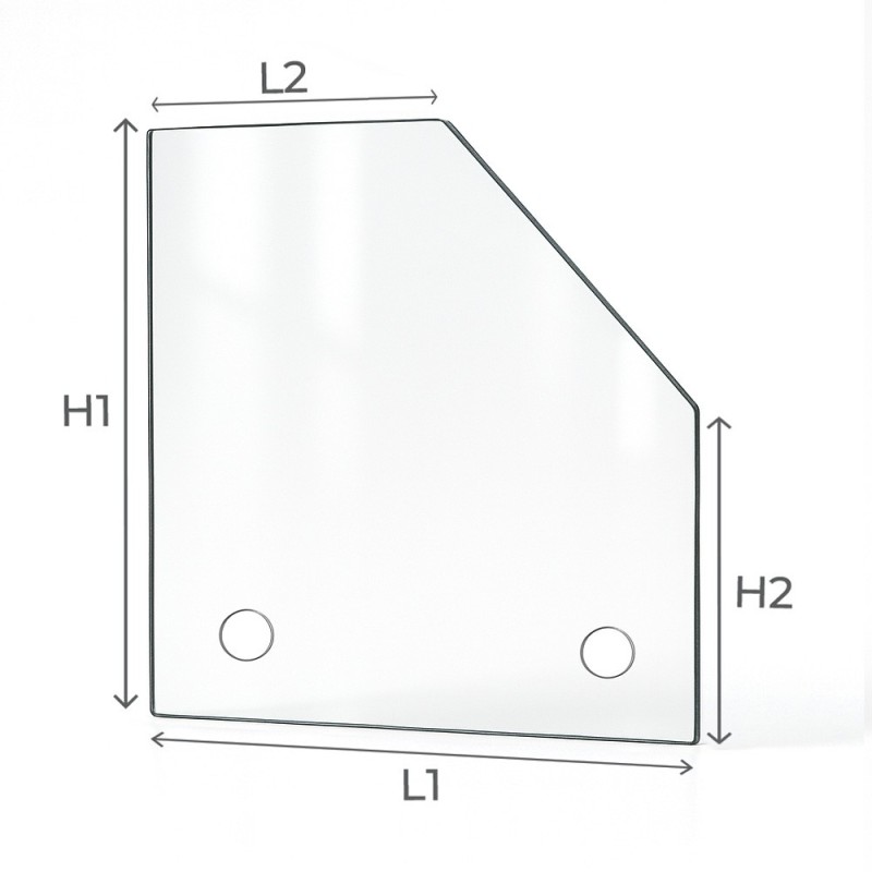Vidre pla amb 1 angle tallat, estufes de llenya i llars de foc – Capska