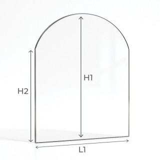 Vitre Panadero LUIS - Verre Rectangle Cintré pour poêle à bois