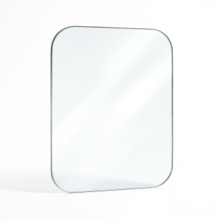 Cristal Jotul F105 - Vidrio 4 ángulos redondeados para inserto de chimenea