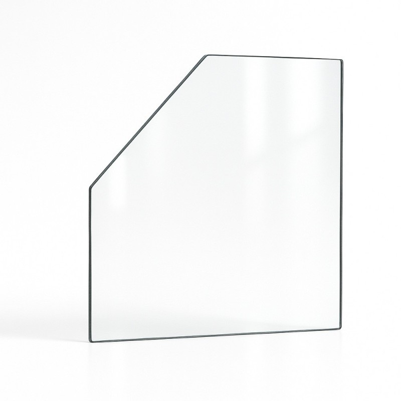 Invicta IWAKI Glas - 1 geschnittene Ecke Kaminglas für Kaminofen