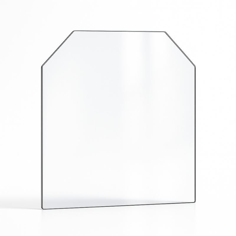 Supra CASTELBERG Glas - 2 geschnittene Ecken Kaminglas für Kaminofen