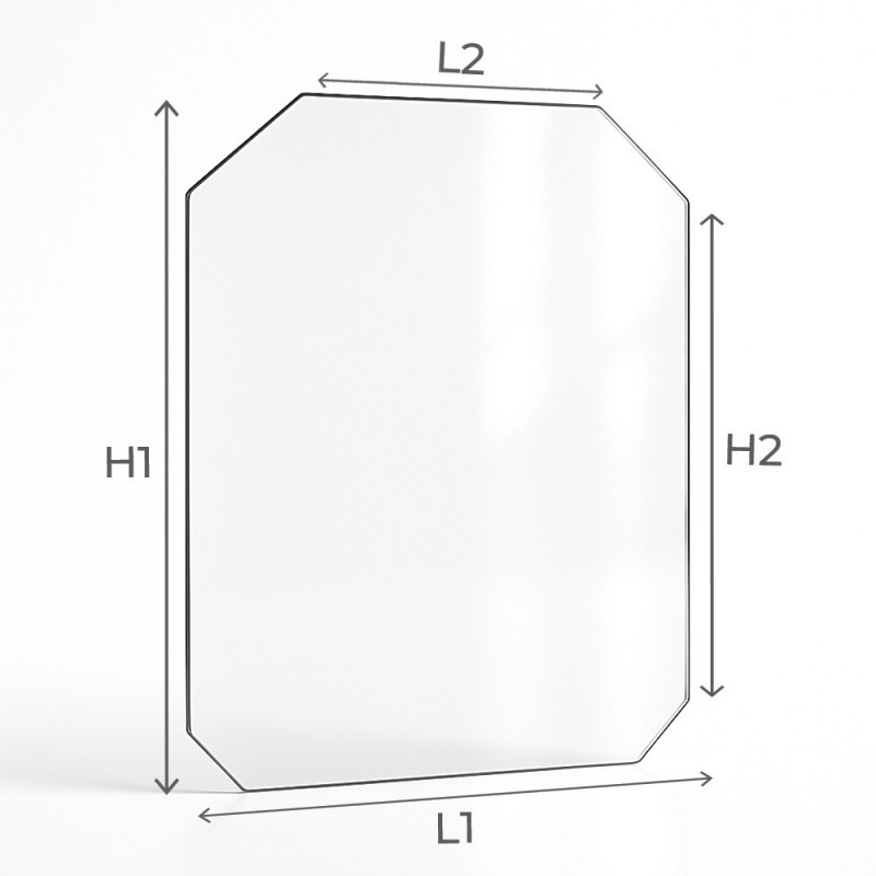 Cristall Jotul C21/22 - Vidre 4 angles tallats per inserit de xemeneia