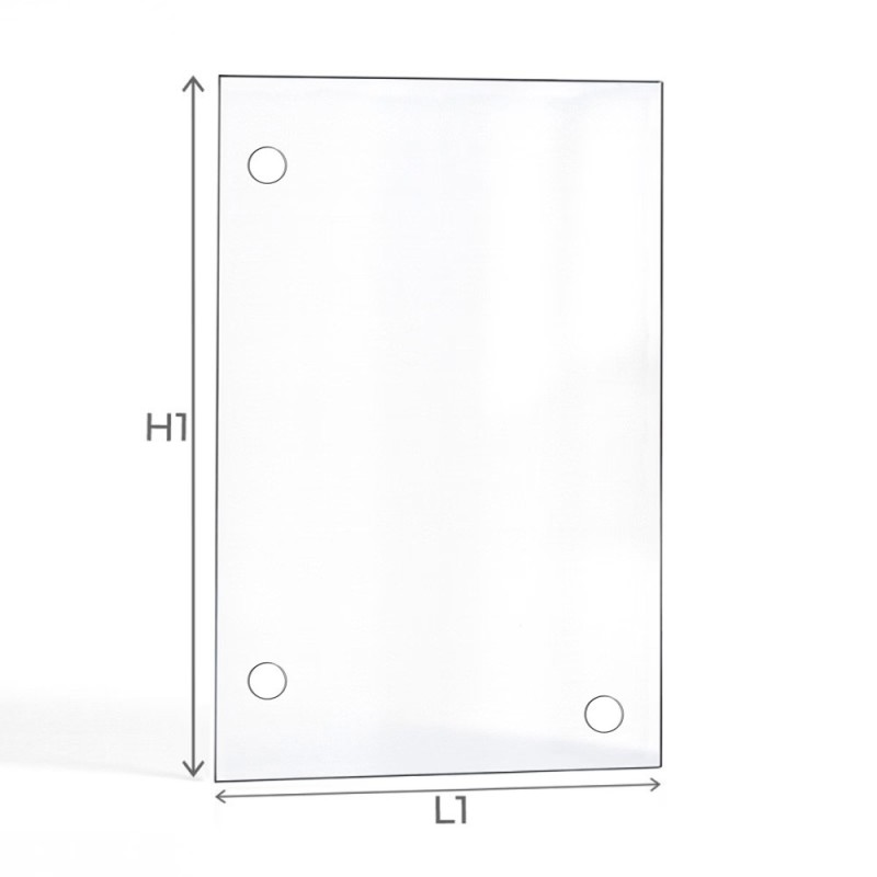 Vetro Philippe FOYER 850 - Vetro Rettangolo Forato per Caminetto