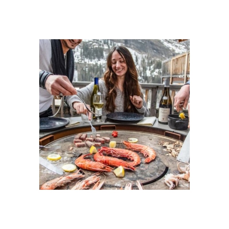 Plancha Brasero Gaz 130 cm - 1 hauteur 80cm - Capska