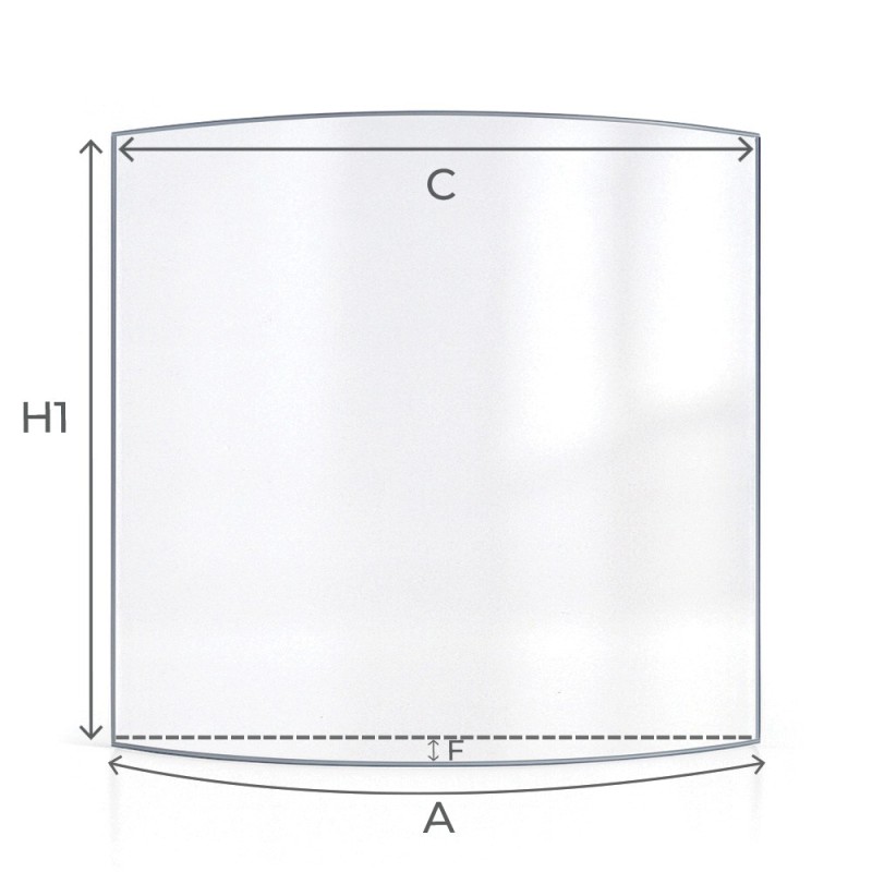 Vitre pour Konigshutte TUCANA 28/8064 - Verre courbe - Capska